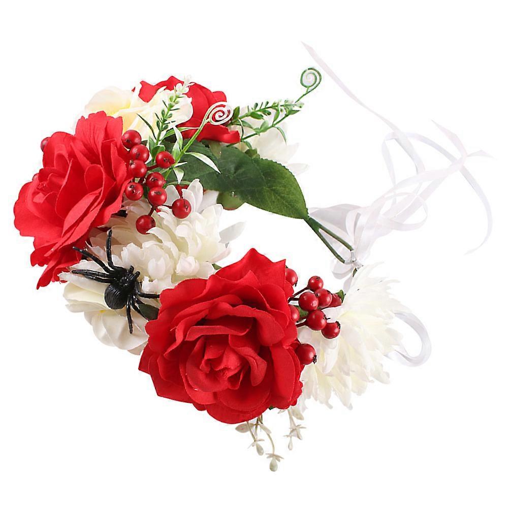 Simulated Garland Headband for Festive Events 2Pcs Christmas Wreath