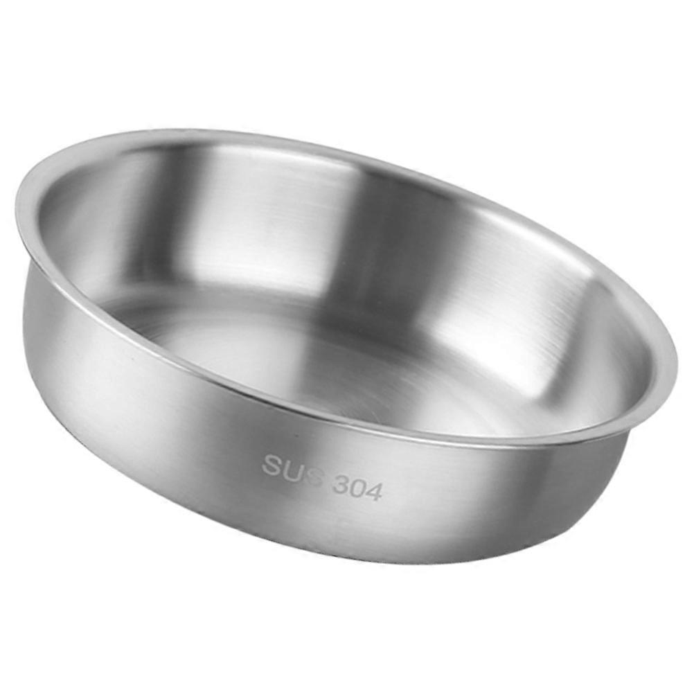 Serveringsbricka i rostfritt stål, fruktfat, förvaring, 1 styck, silver