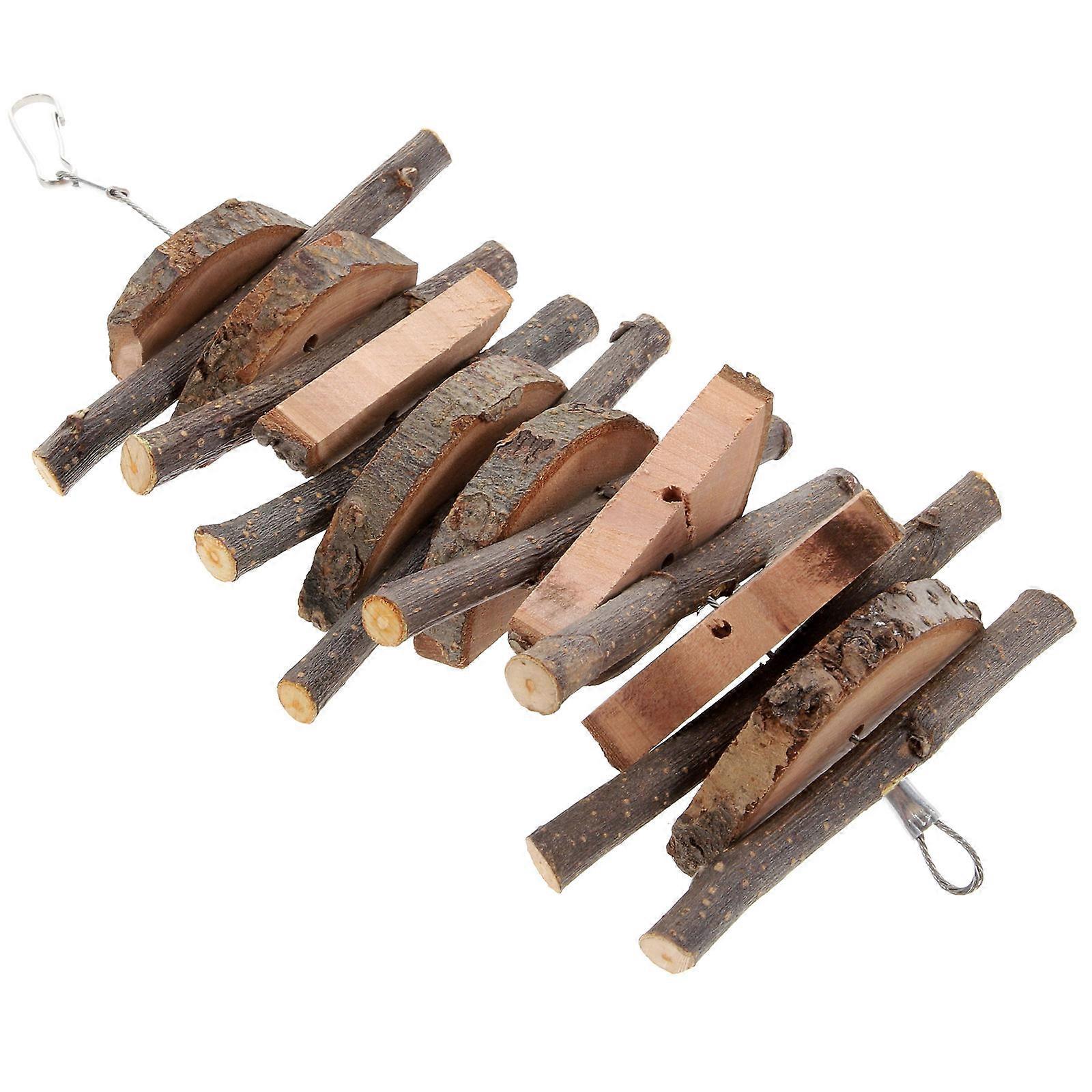 Rabbit Chew Toys Wooden Teething Toys 4Pcs for Pet Oral Cleaning