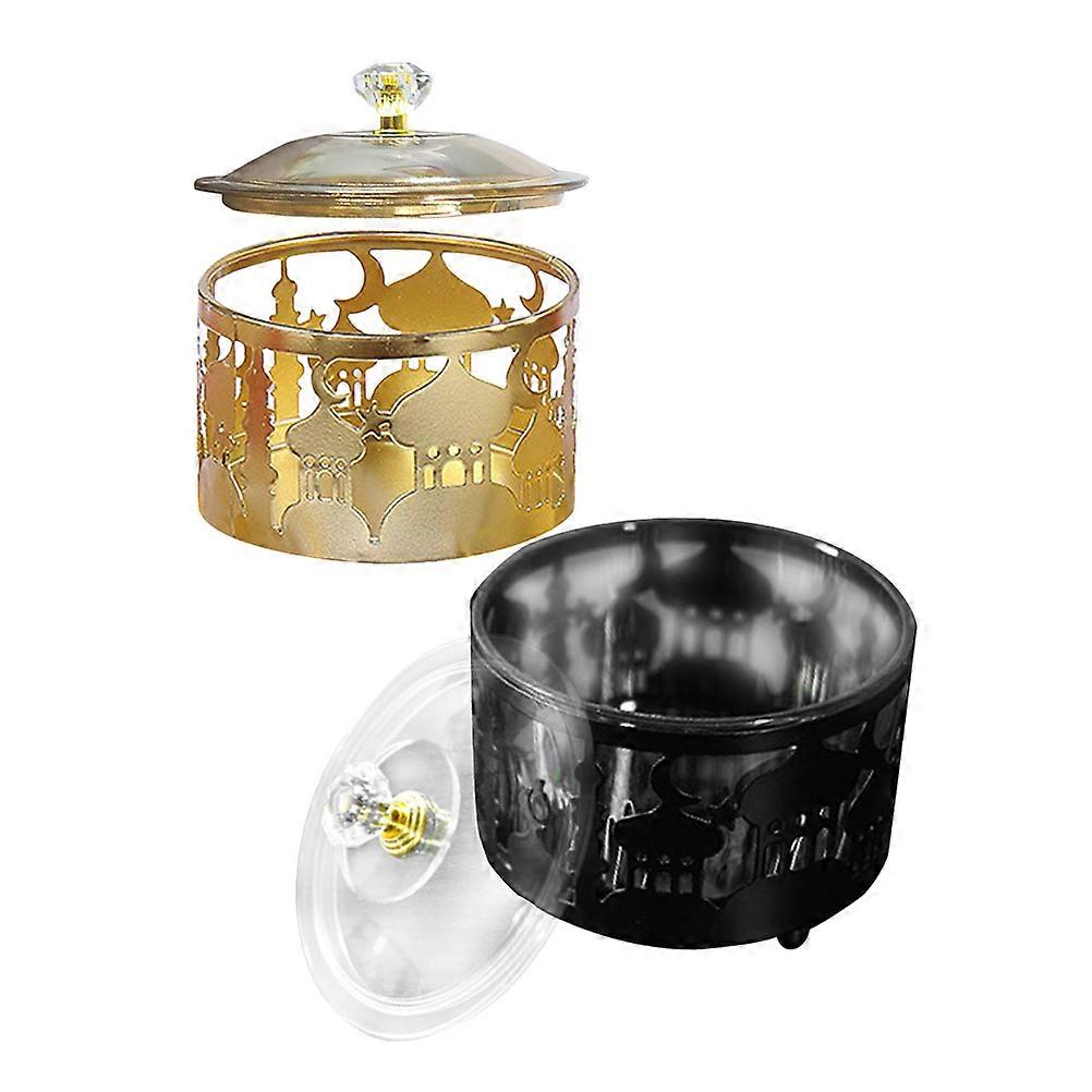 Candy Box Storage Holder Restaurant Celebration Party Iron Material Square Shape 2Pcs