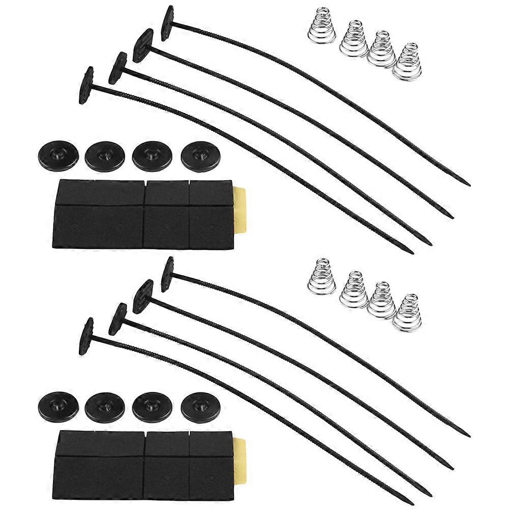Κιτ τοποθέτησης ανεμιστήρα τροποποίησης από πλαστικό ανοξείδωτο ατσάλι, ανεμιστήρας ψύξης αυτοκινήτου 27x5cm, μαύρος, 2 σετ