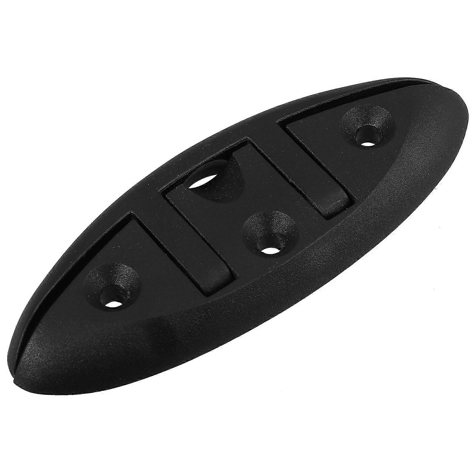 3Pcs Foldable Flagpole Cleat Hook for Boat Rope Black Tie Down Hook