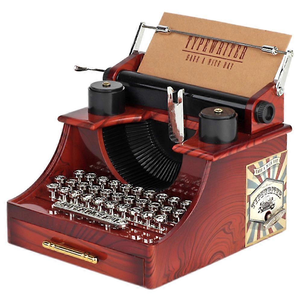Musical Box for Decoration Use 2Pcs Typewriter Shape Retro Music Ornament