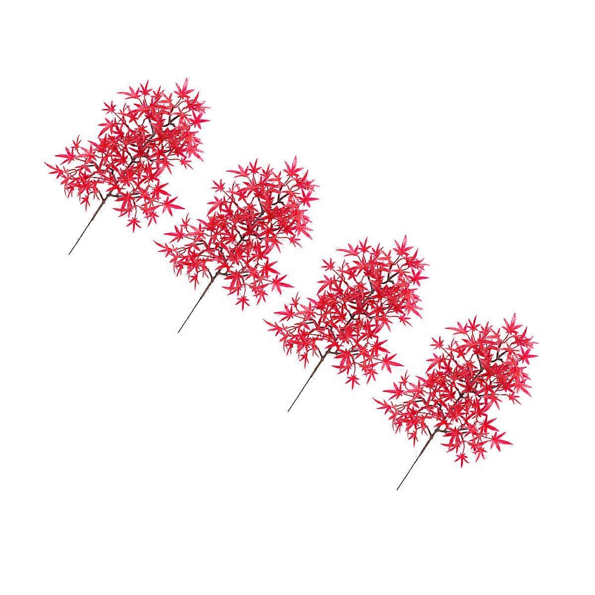 Artificial Red Maple Leaf for Wedding Decoration 20Pcs Simulation Decor