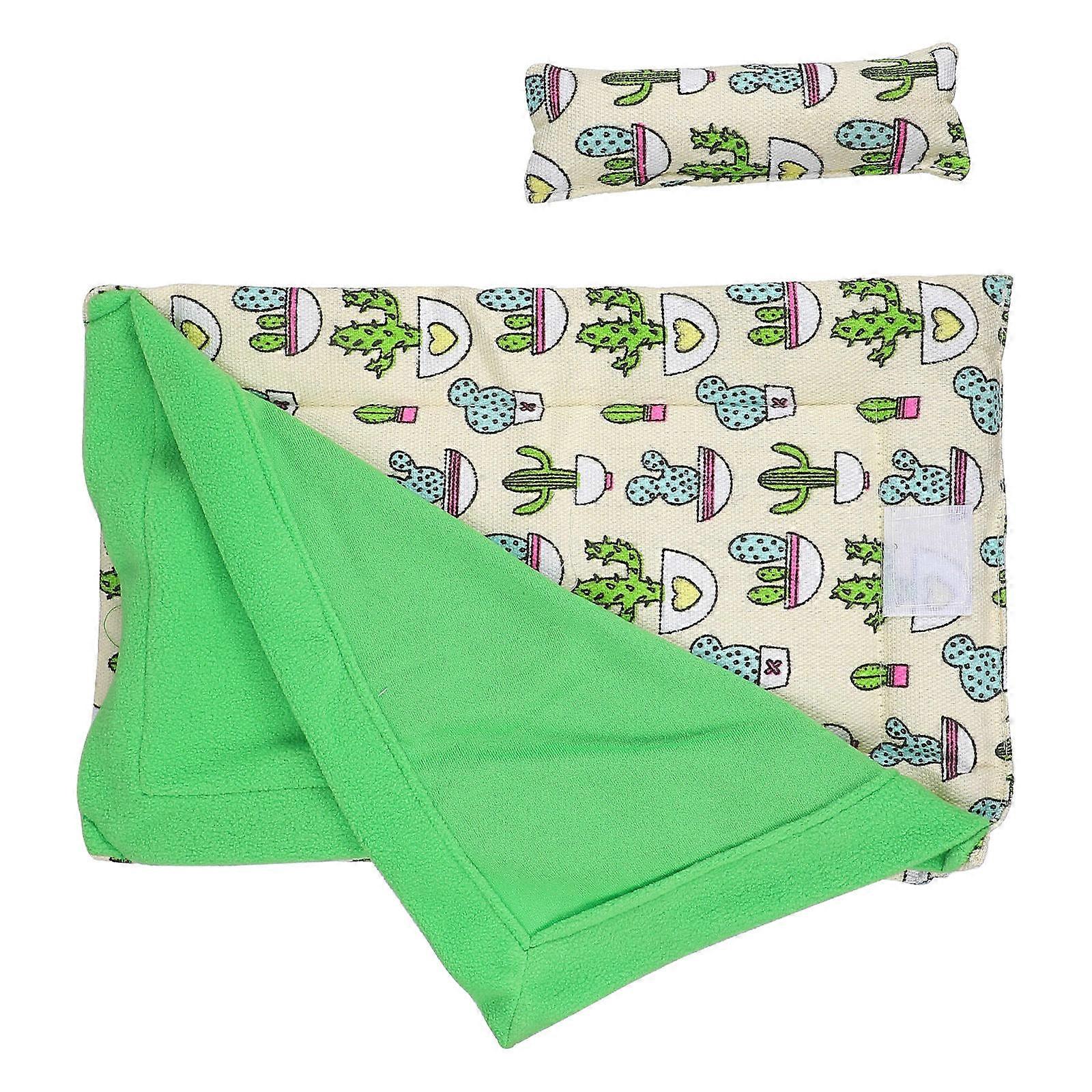 Sleeping Habitat Bag For Reptile Pets Iguanas And Geckos Breathable Canvas Design 33x21.5x3.5cm 2 Sets