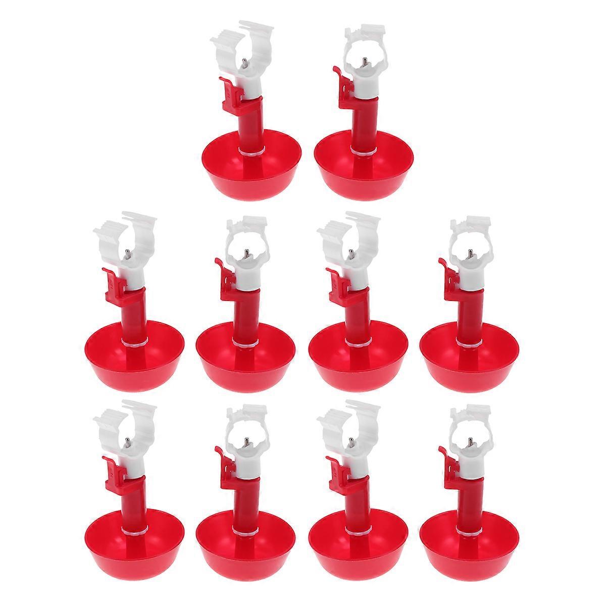 Poultry Feeding Tools 10Pcs Cup-Shaped Design Suitable For Hens Pigeons And Birds With Adjustable Water Amount Easy To Use