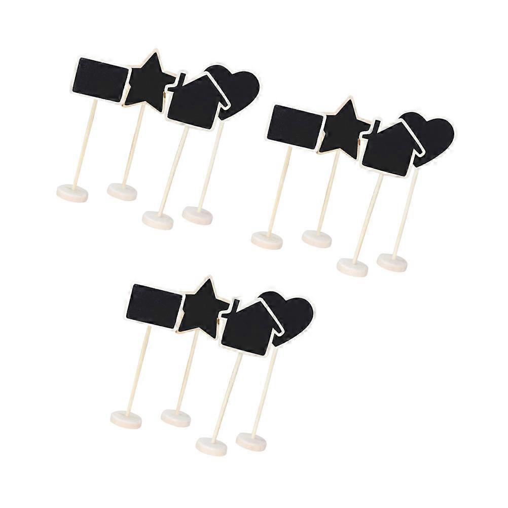 Wooden Mini Blackboard Message Board for Decor 45Pcs with Base