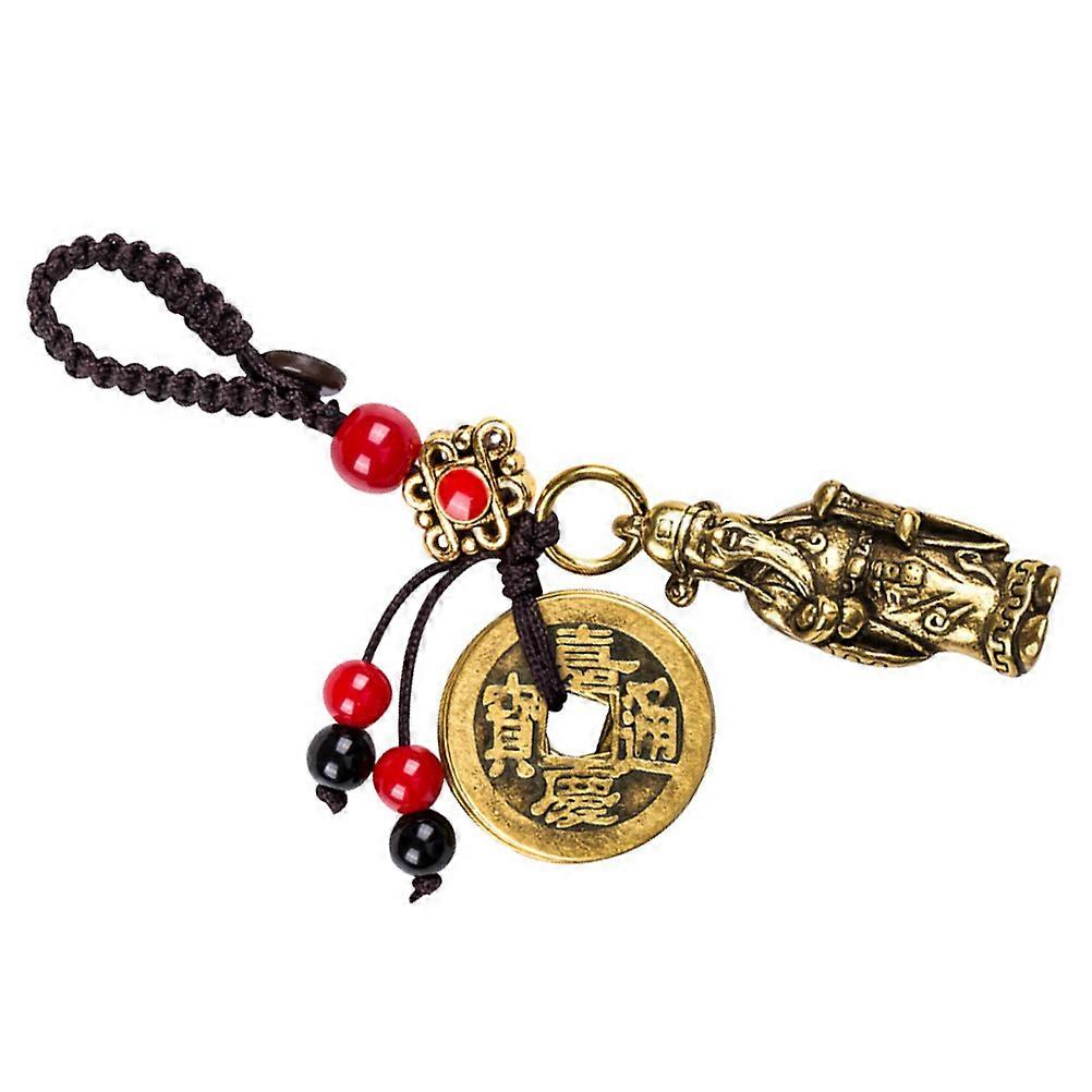 God of Fortune Key Chain Pendant for Decoration 4Pcs Bag and Key Ornaments