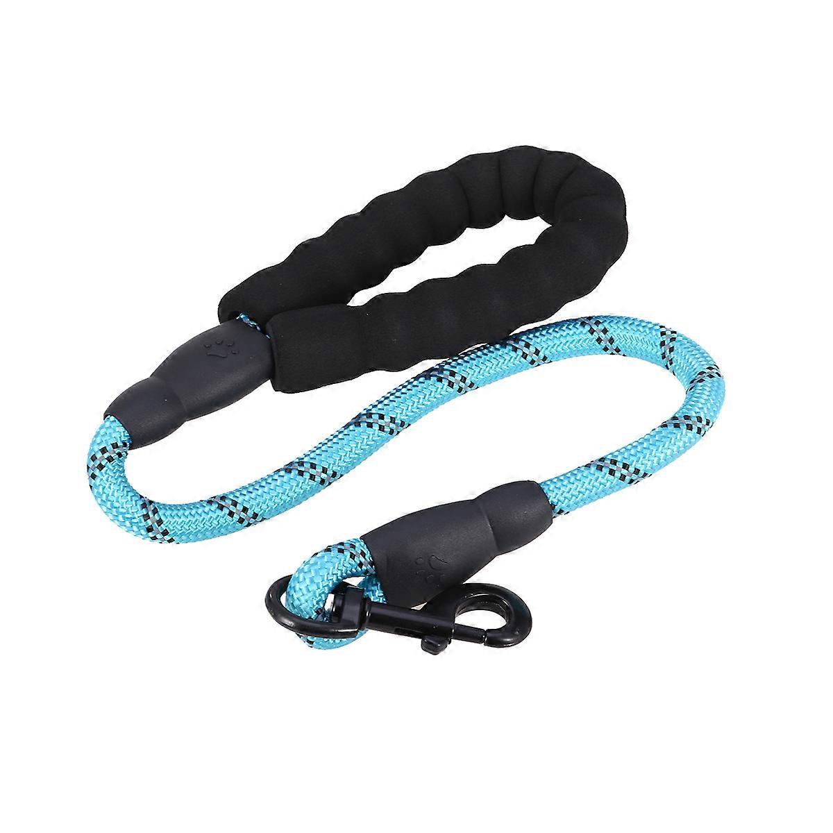 Pet Walking Leash 3Pcs Reflective Nylon Dog Traction Ropes Sky-Blue