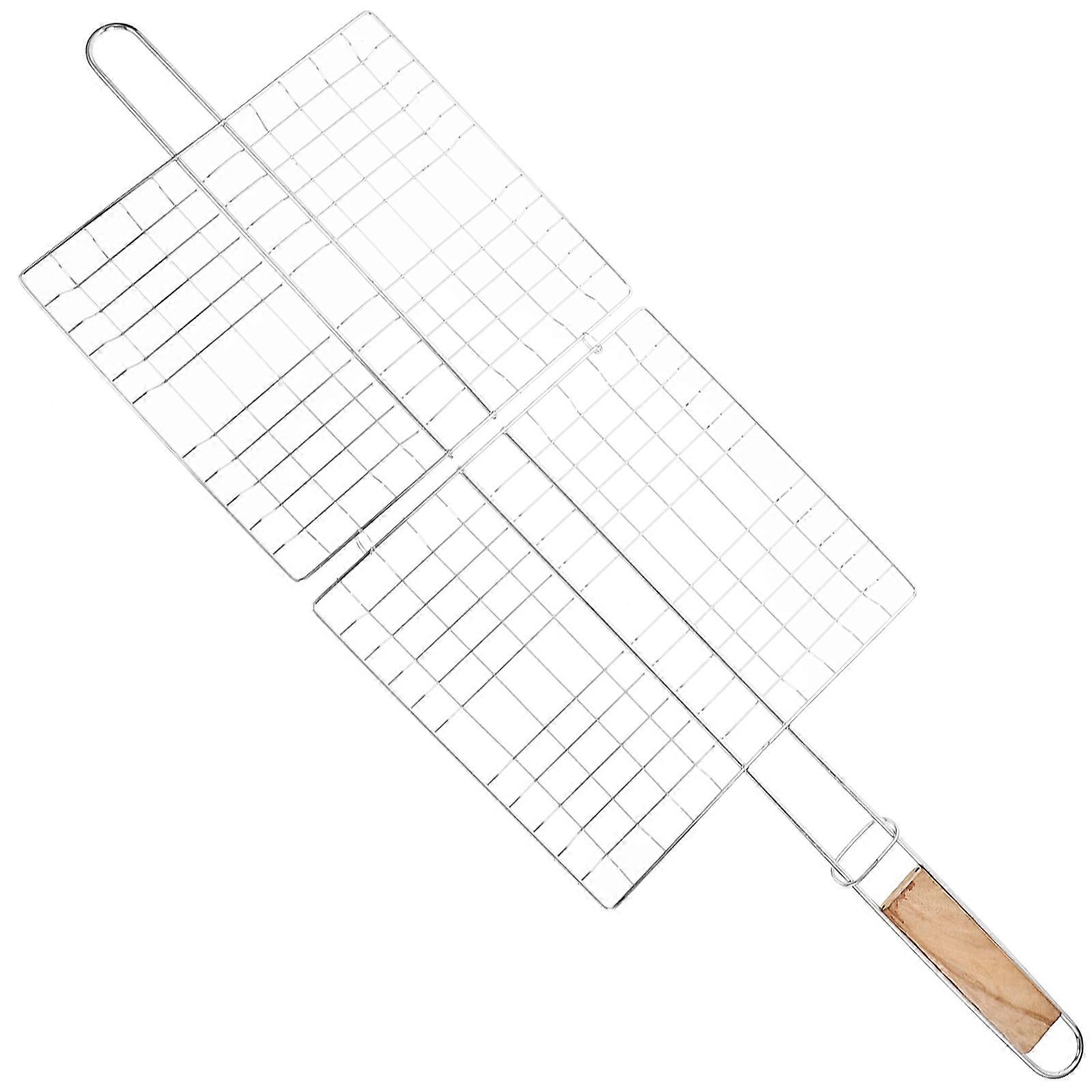 Barbecue Stainless Steel Grill Net for Fish 2Pcs Square Grill Tools