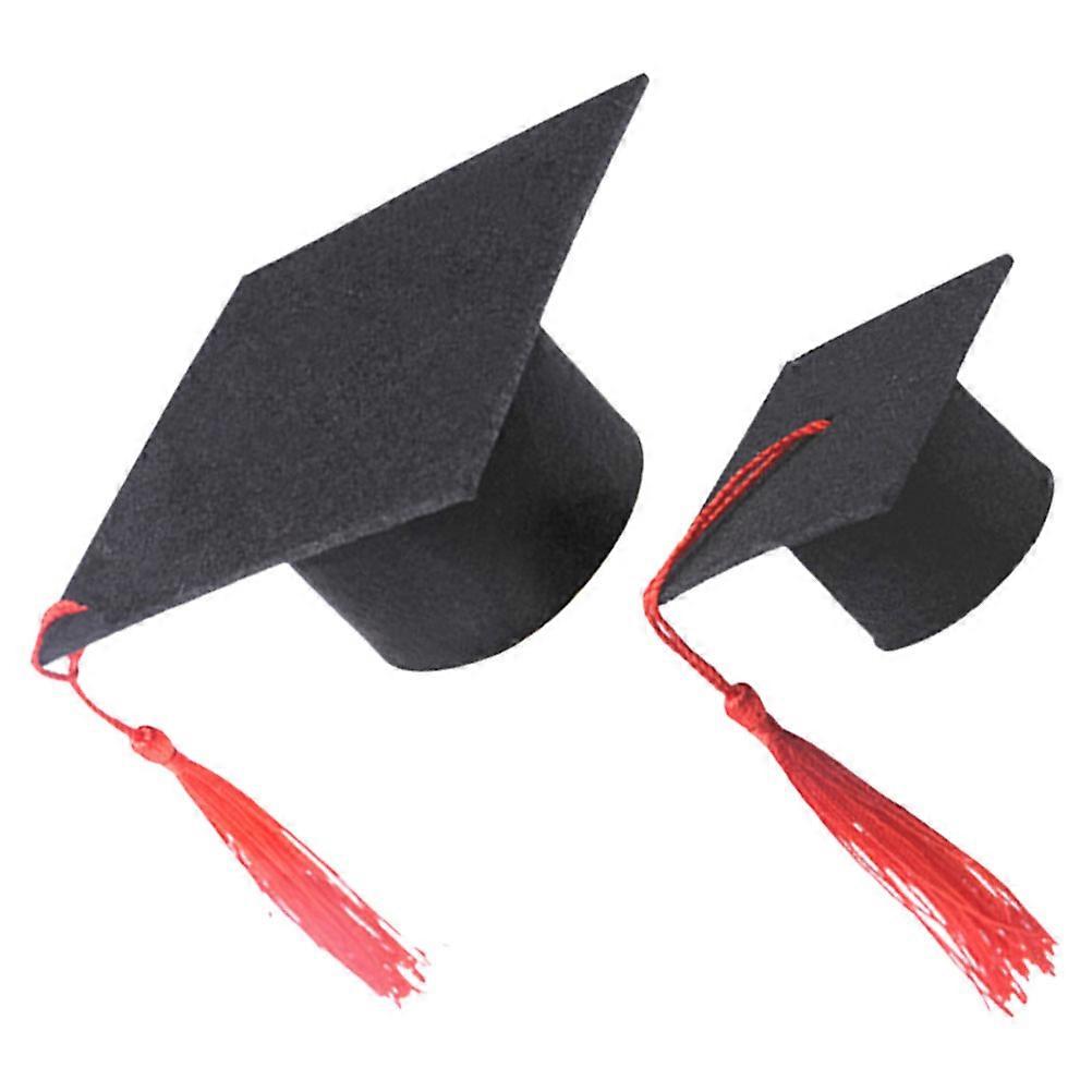 Mini Graduation Cap Felt Small Pet Hat for Graduation 8Pcs