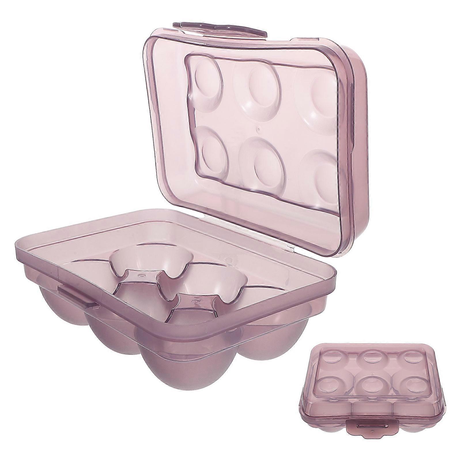 Egg Holder Fridge Portable 5Pcs 6-Slot Shockproof Storage Container