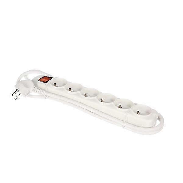 Multi-socket - VELLEMAN - 6 sockets with switch - Overload protection - White - 1.5 m