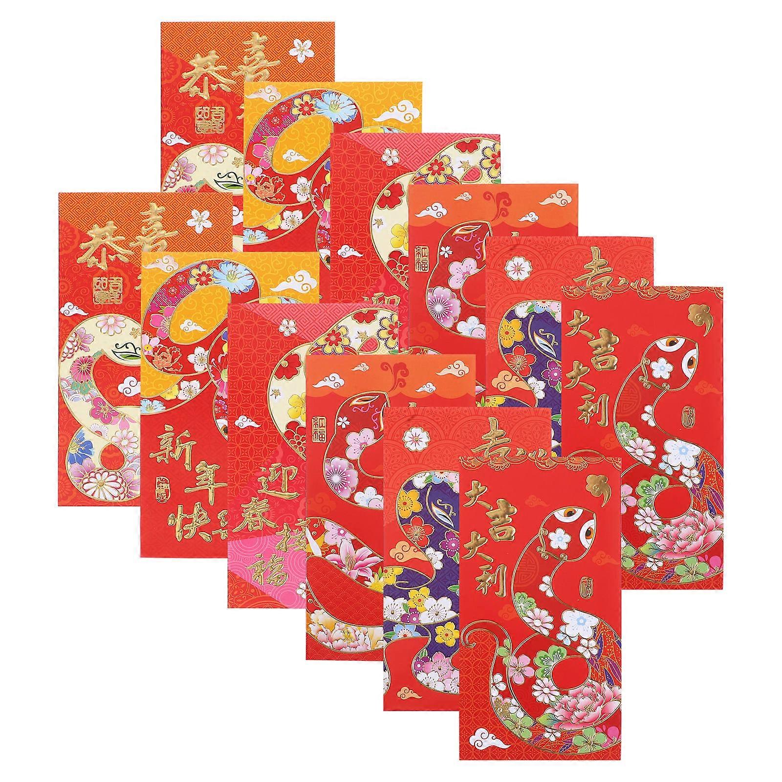 Snake Year Red Packets Paper Envelopes for Party 150Pcs Red Wedding Money Packets