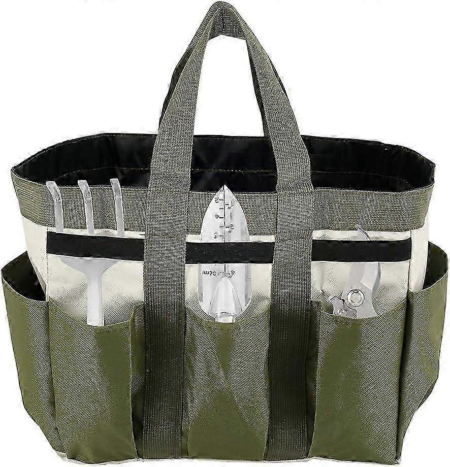 منظم حقيبة أدوات الحديقة مع 8 جيوب ، حقيبة تخزين حمل أكسفورد جاردن شديدة التحمل 600D مع مقابض وأشرطة مرنة ، للرجال والنساء