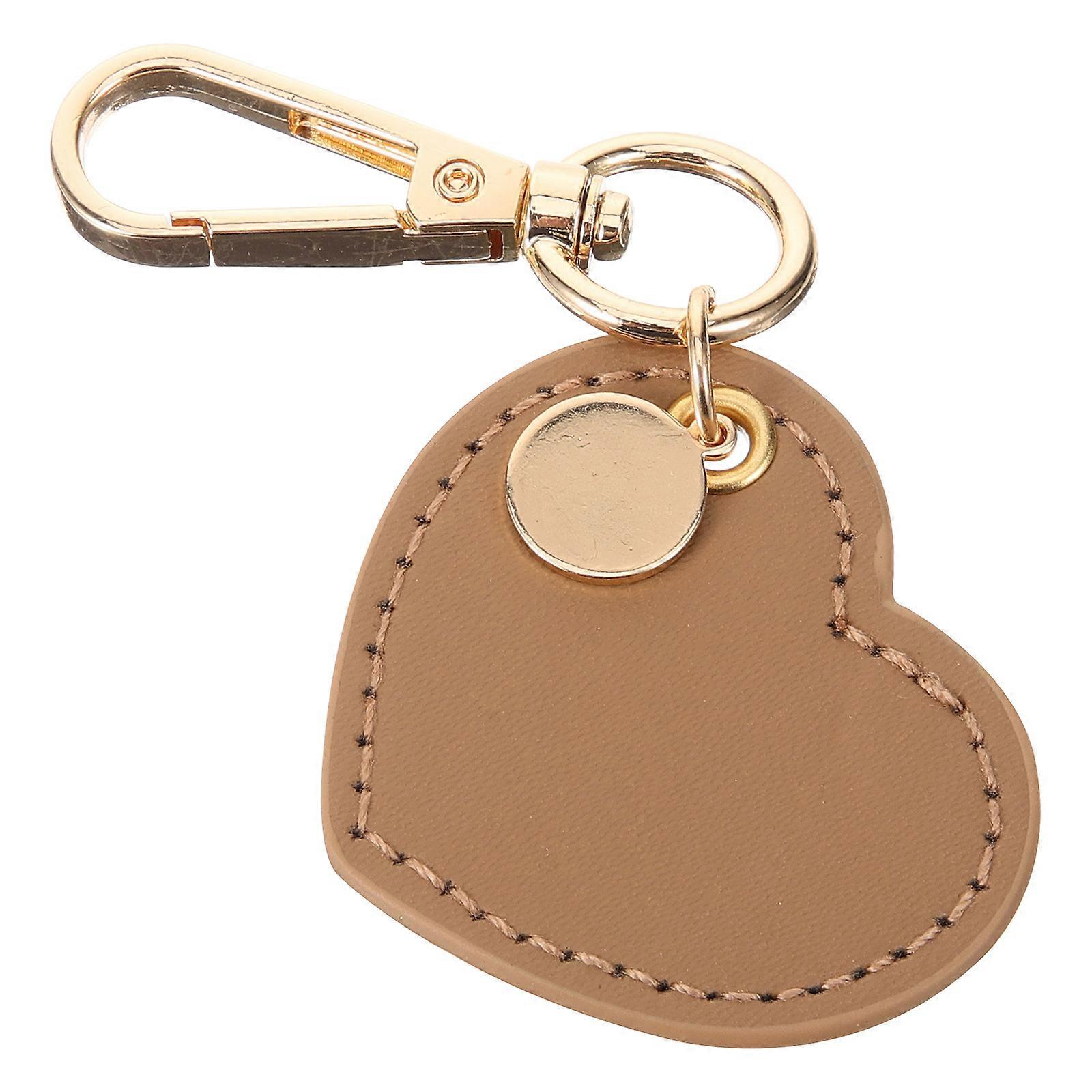 Heart Keyring Pendant PU Keychain for Decor 4Pcs Creative Set