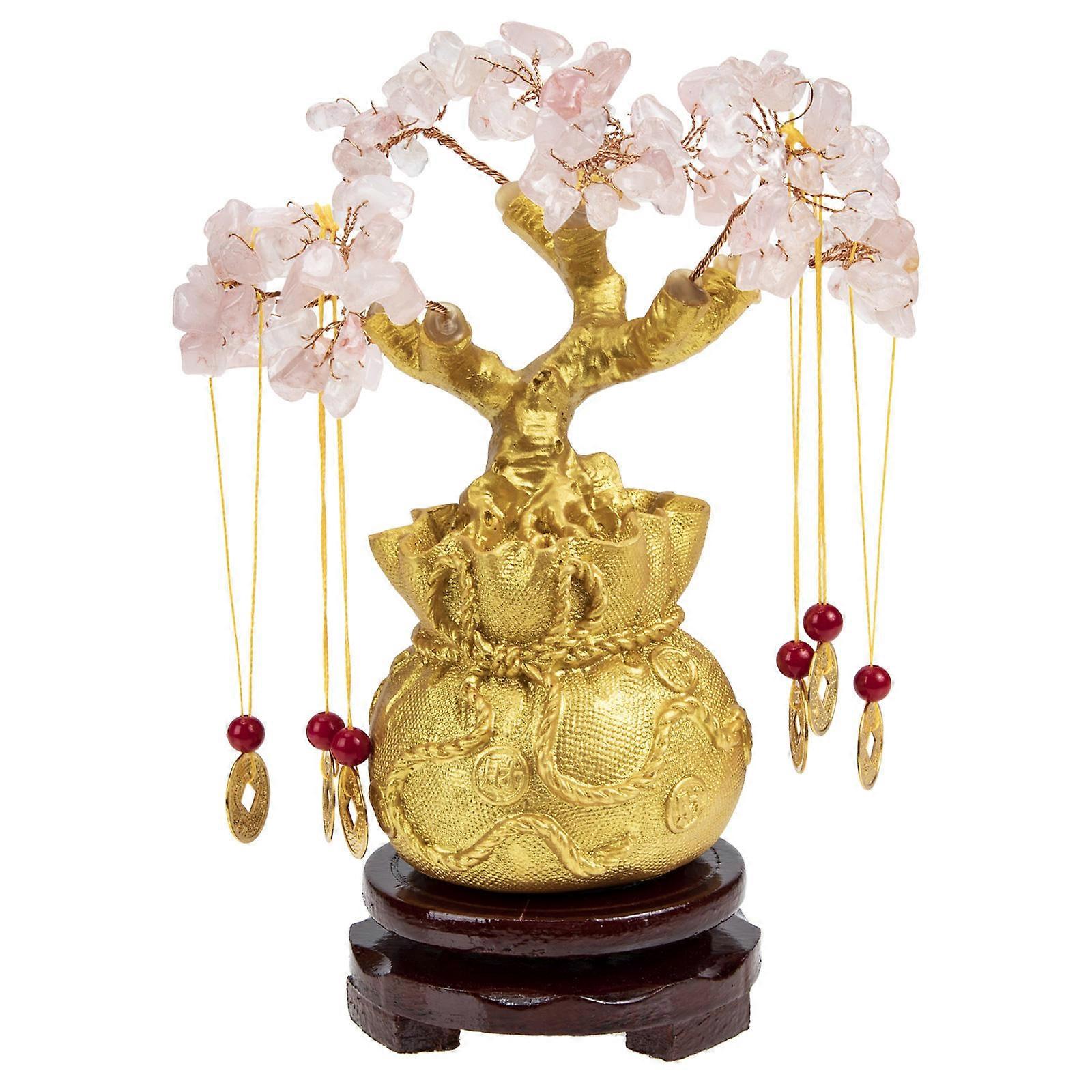 Money Tree Ornament Crystal Tree for Desktop Use 1Set Decoration