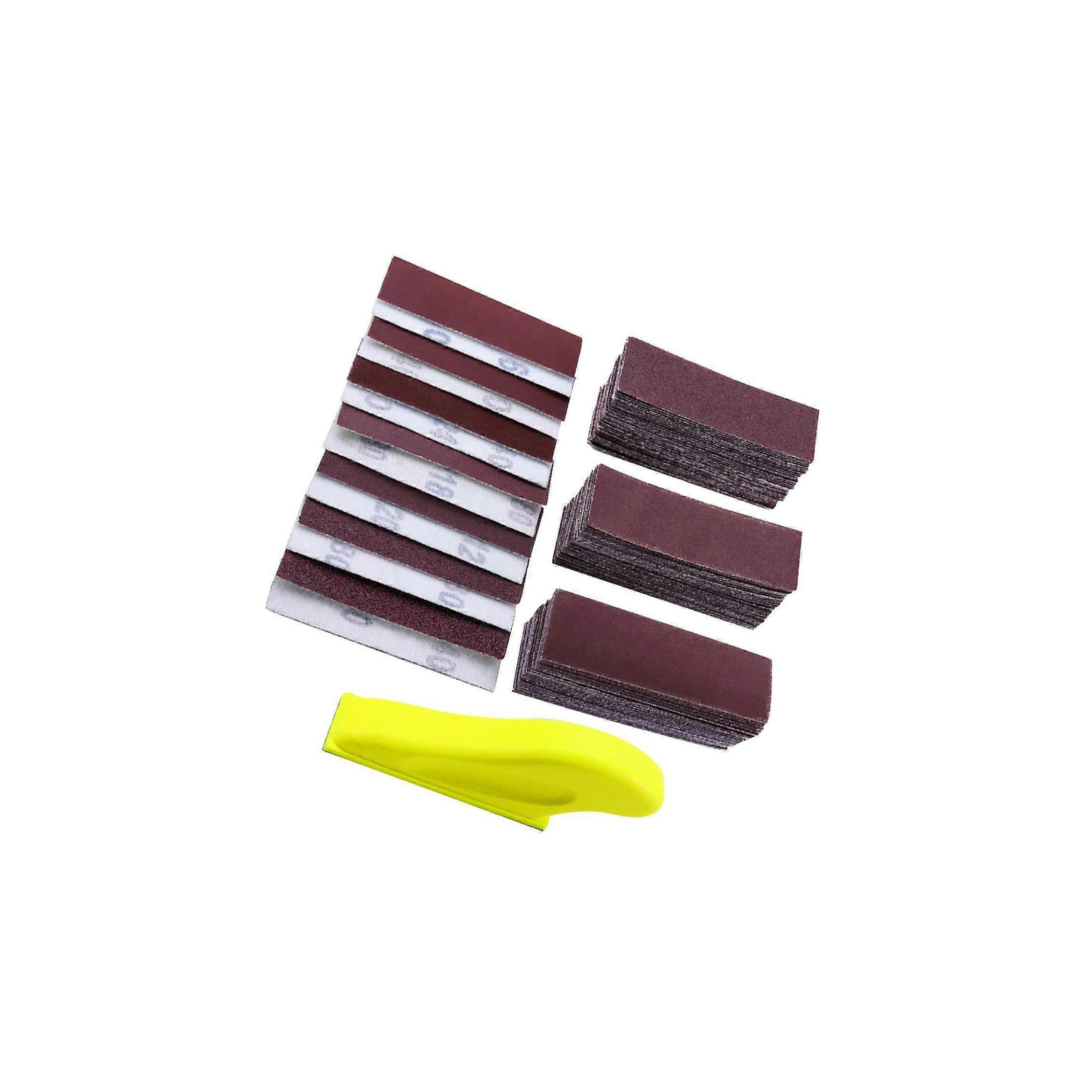 121Pcs Hand Sander Kit Craft Small Sanding Tool for Tight Space Woodworking