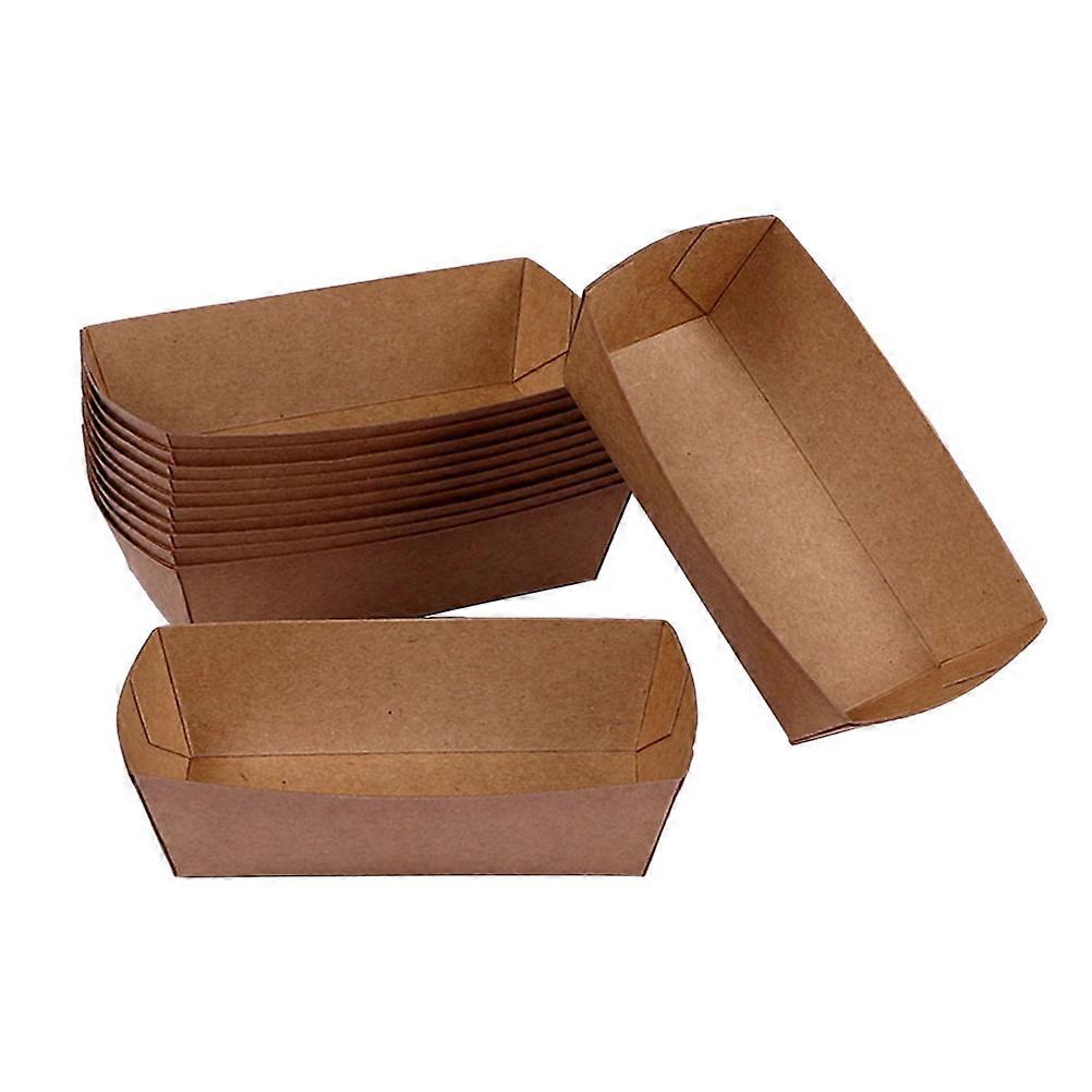 Kraft Paper Boxes Rectangular Packaging Light Brown 11.50X5.00X3.00CM For Wedding Candy Container 100Pcs
