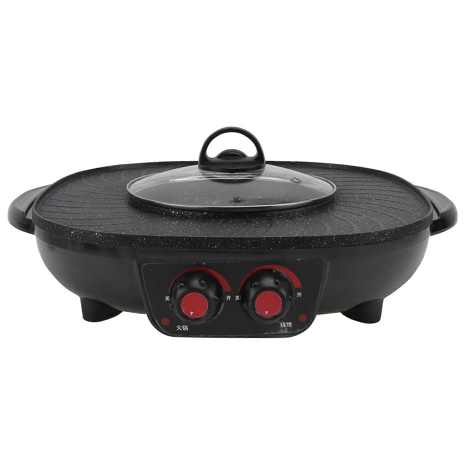 Marmite à rôtir à double commande pour la cuisine, noire