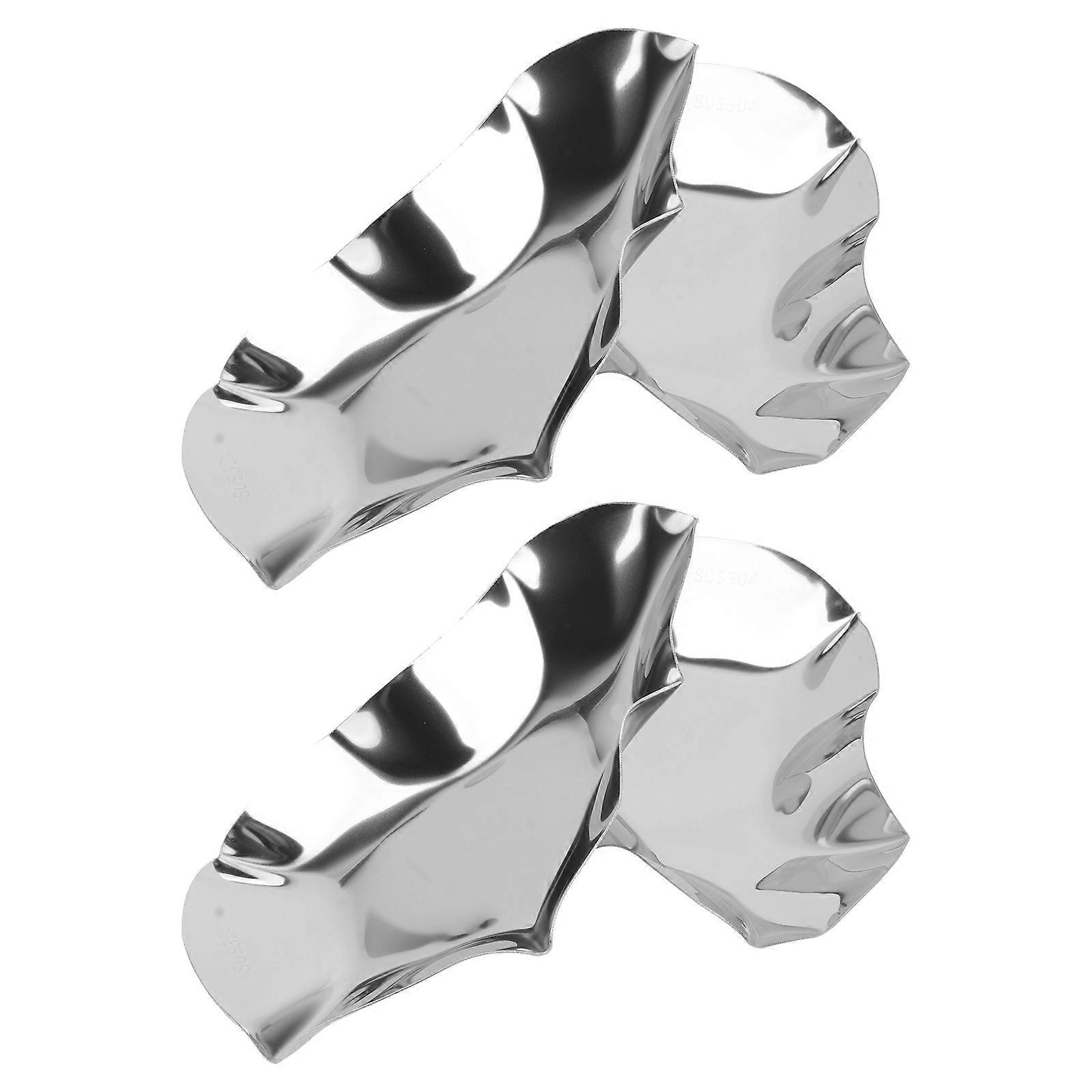 Stackable Stainless Steel Oyster Dishes for Storage 4Pcs Sauce Containers