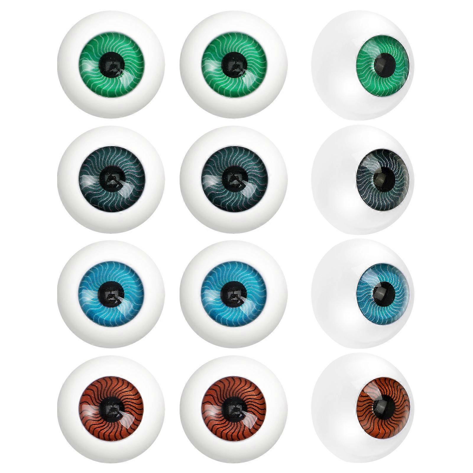 Halloween Hollow Eyeballs Plastic Horror Props for 24Pcs