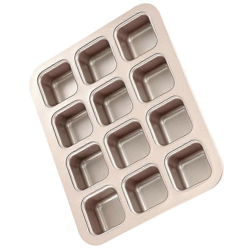Mini Loaf Pan Kitchen Baking Tool for Baking 3Pcs Non-Stick Golden Mold