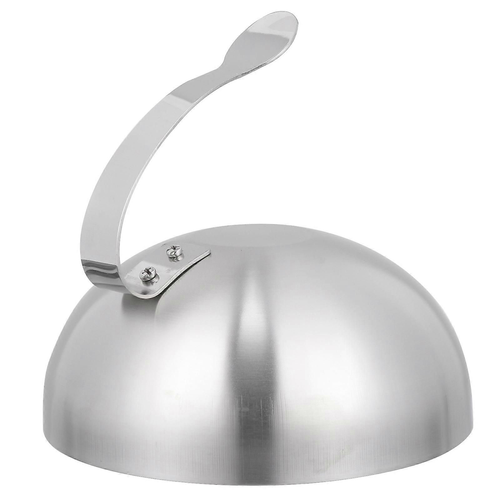 Steak Cover Stainless Steel for Kitchen Use 2Pcs Silver Dome