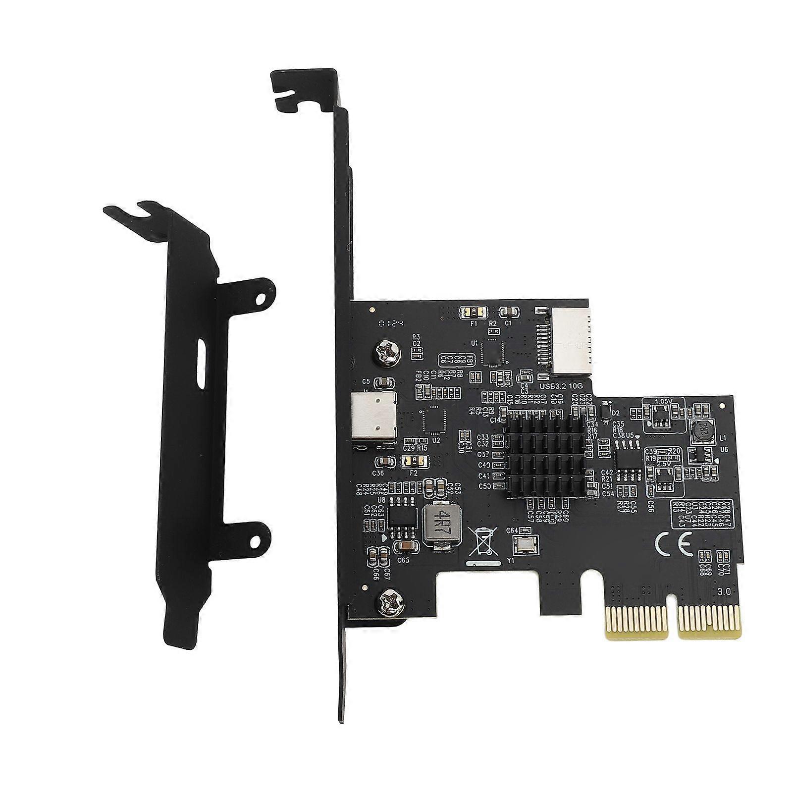 USB 3.2 GEN2 Expansion Card 10Gbps PCIE 2X Interface Support Type C and Type E Front for ASM3142 Chip Expansion Card