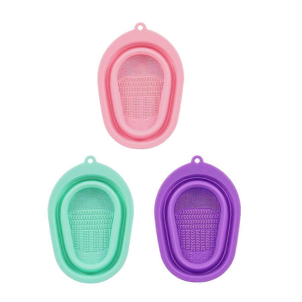 Silicone Brush Cleaning Pad for Makeup with 6Pcs Practical Brush Scrubbers