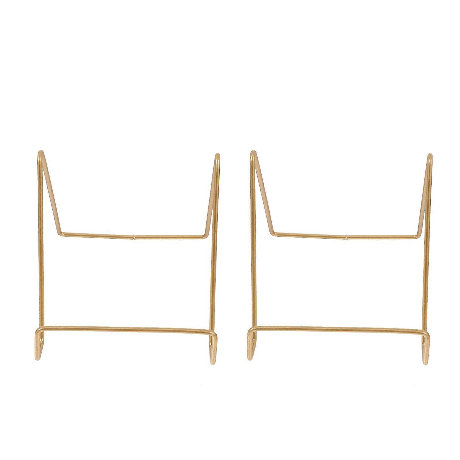 Golden Photo Display Rack for Display 4Pcs Durable Iron Artwork Brackets