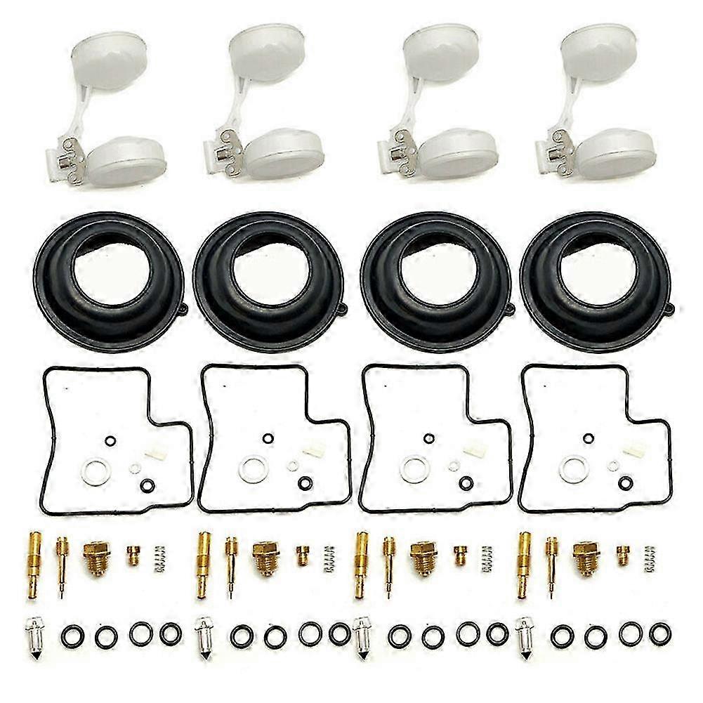 4pcs For Honda Vf700c 1984-1986 Vf700 C Carburetor Rebuild Kit Float Vacuum Diaphragm Carburetor Rebuild Kit Float Vacuum Diaphr