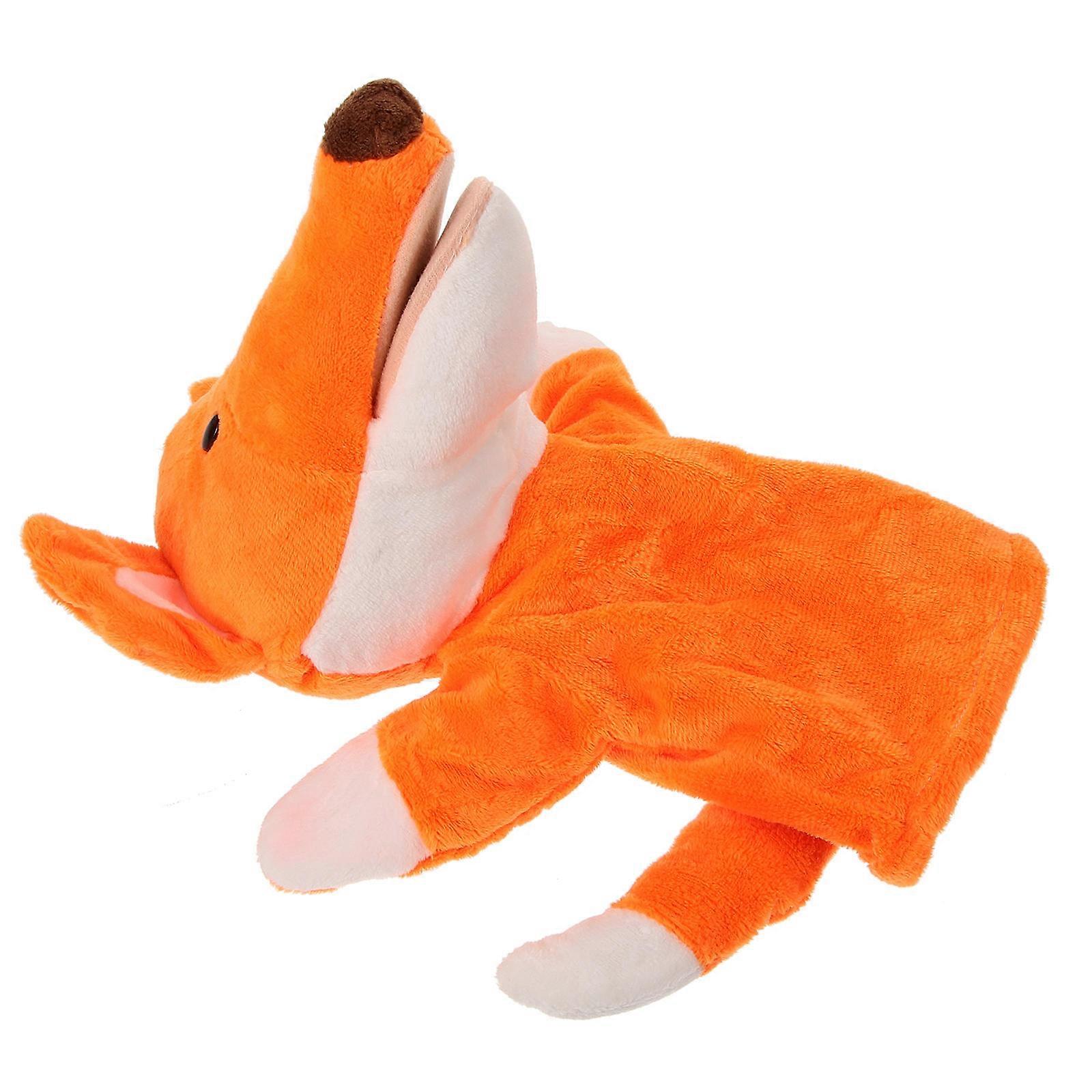 Hand Puppet Animal Toy Kids Plush Foxes Design For Interactive Play 1Pack