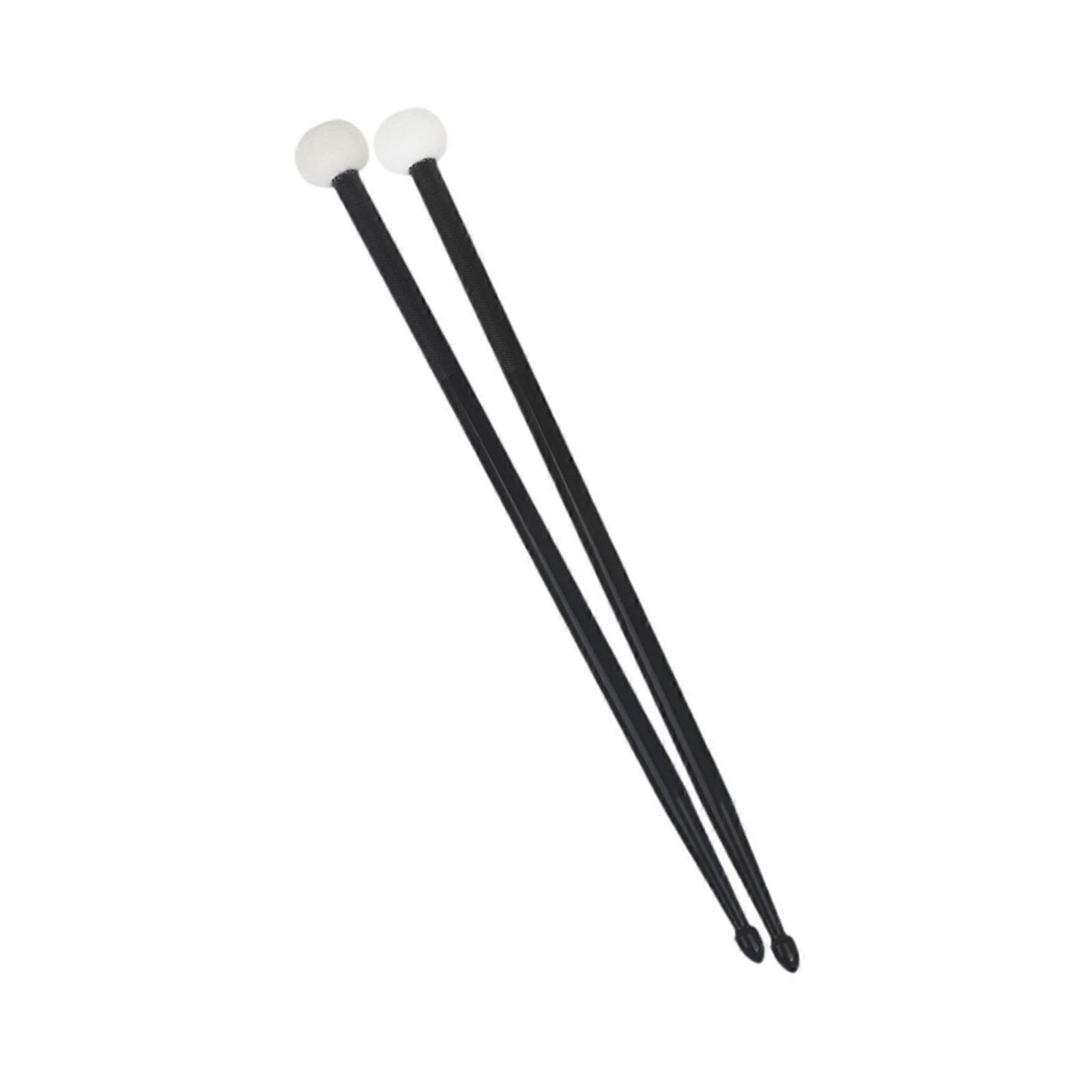 2 Pieces Percuson Drumsticks Portable for Exercise Timpani Muc Education Black