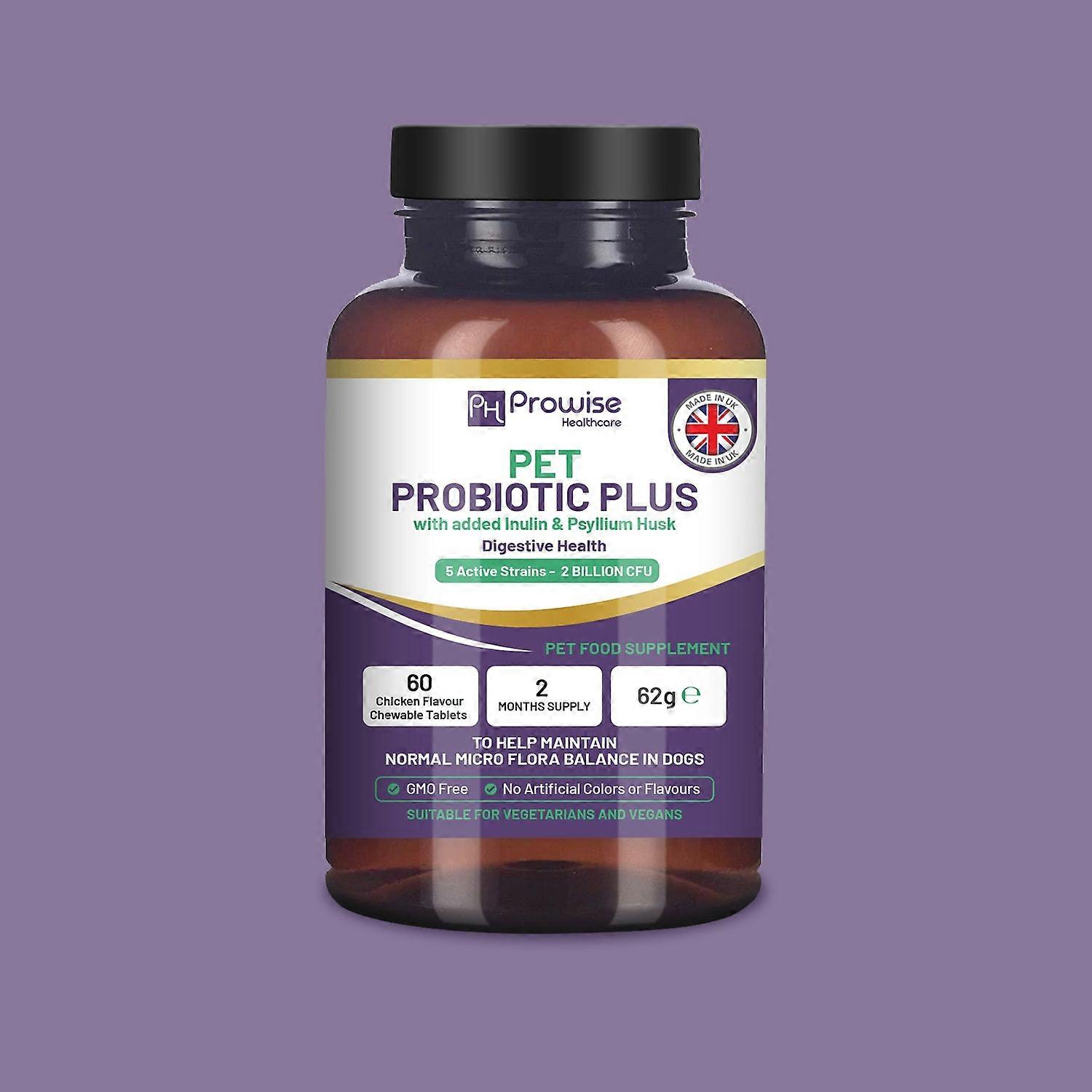 Comprimés probiotiques pour chiens 60 comprimés à croquer à saveur de poulet