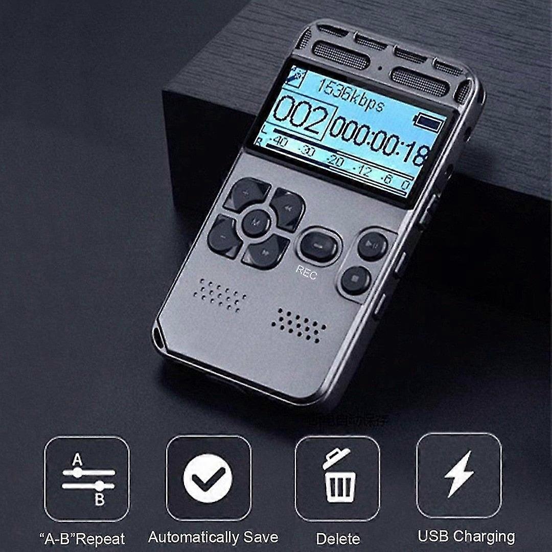 2025 8Gb 850mah Super Capacity Voice Recorder Usb Professional Dictaphone Digital Audio Voice Recorder With Mp3, Wma