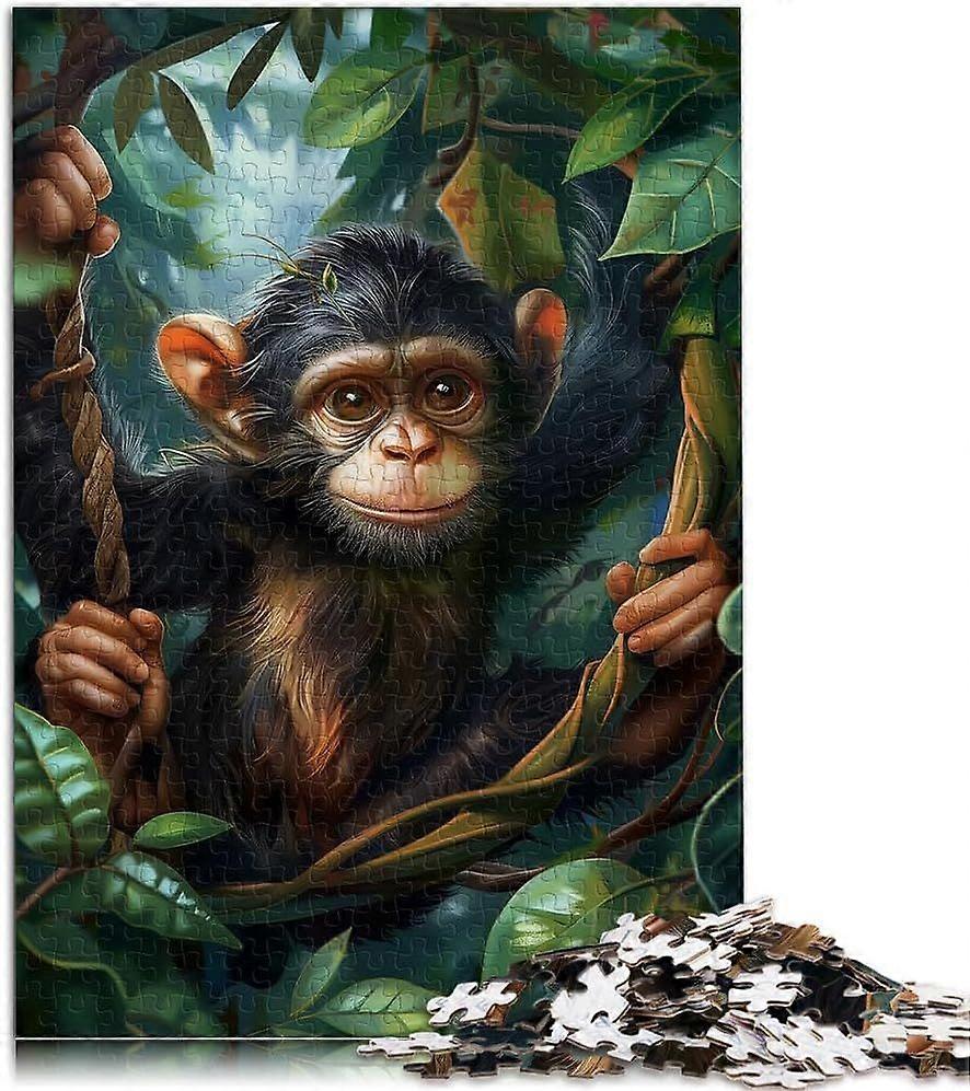 teenager Puzzles Monkeys Mischief DIY Toys with Fully Interlocking Randomly Shaped Pieces JJPP-363