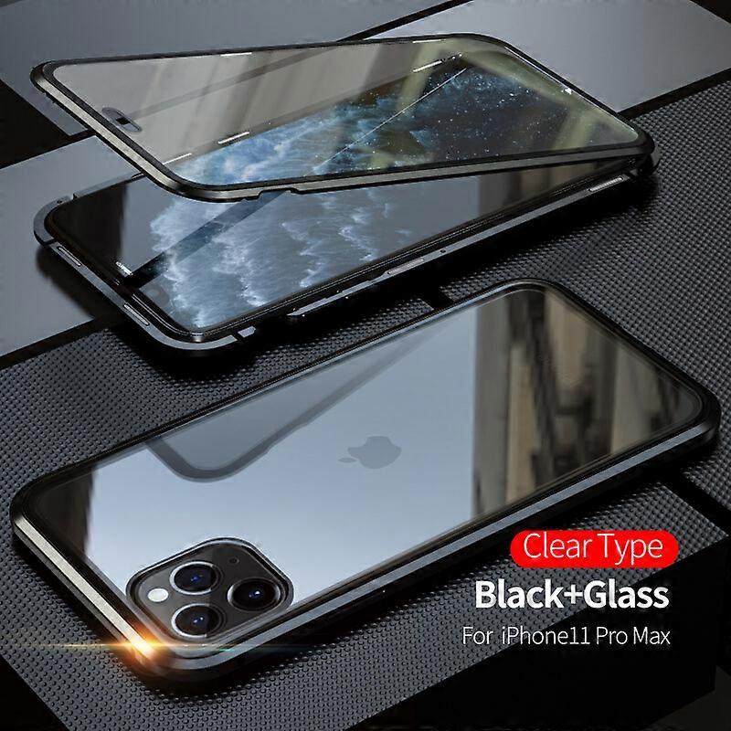 360° Magnetic Tempered Glass Case For iPhone 16 15 14 13 12 17 Pro Max Air 11 XR