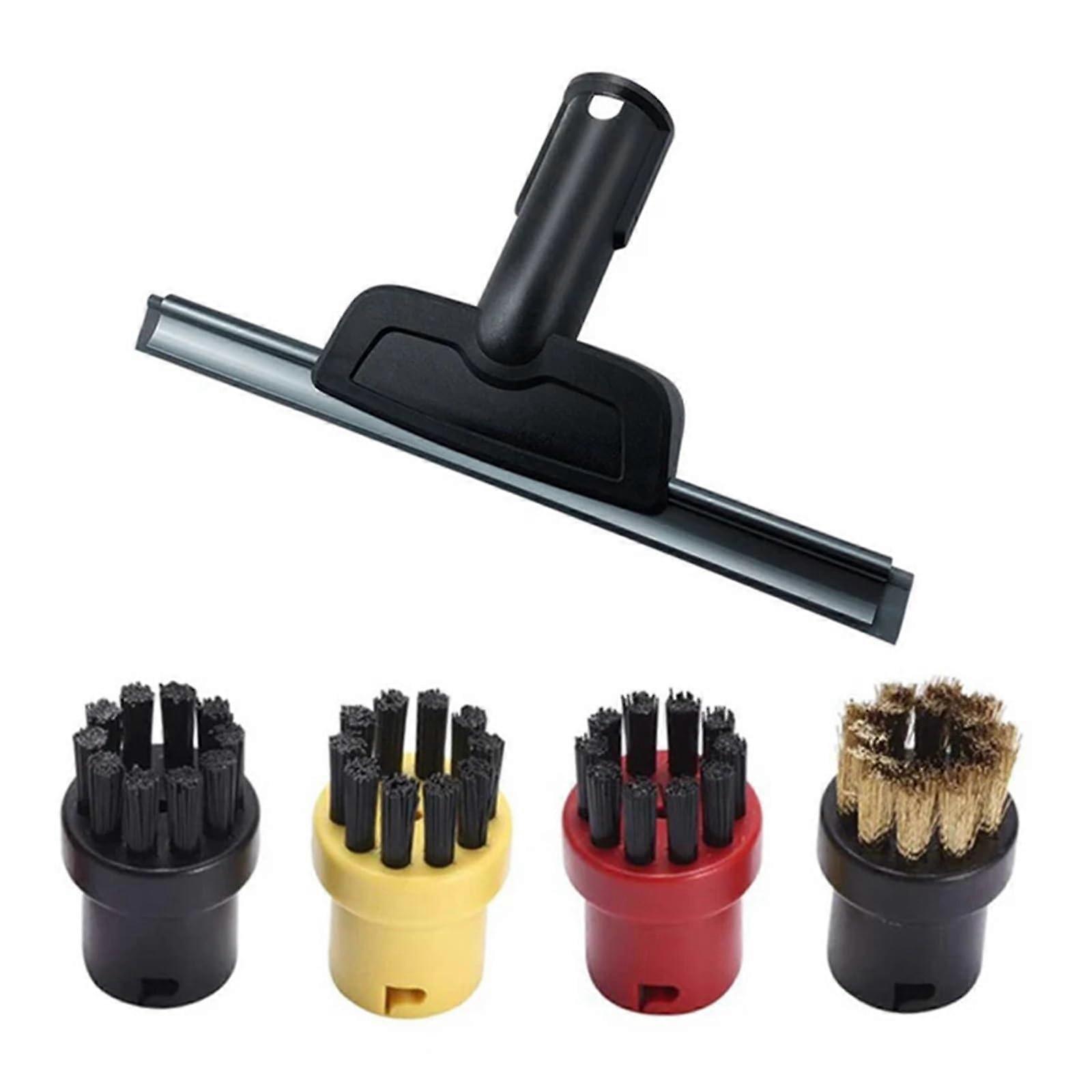 Nozzle Brush Head Replacement Compatible with Karcher SC2 SC3 SC4 SC5 Steam Cleaner Window Nozzle Round Brush Set A