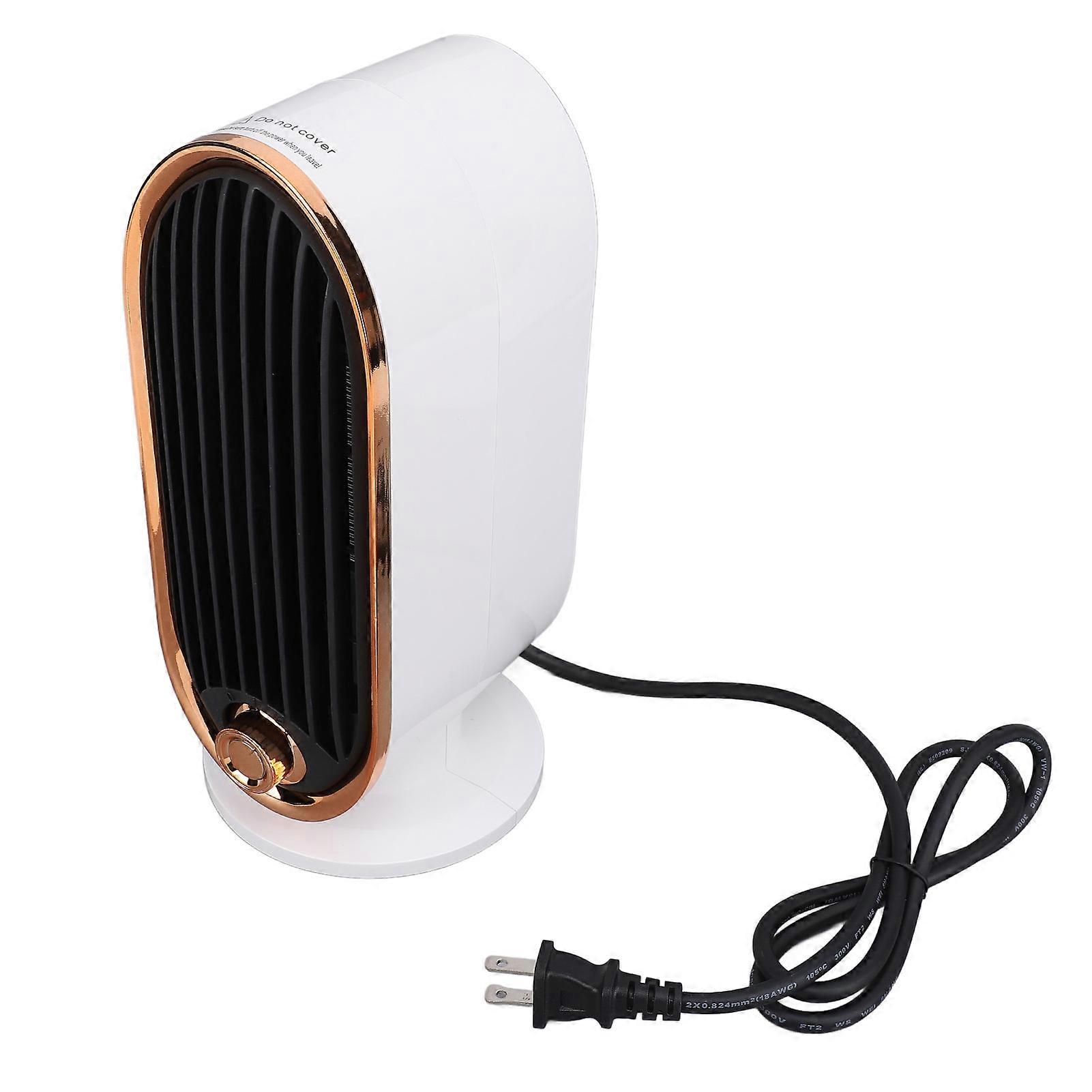 Desktop Space Heater Office Indoor Small Quiet Portable Vertical Hot Cold Dual Use White 