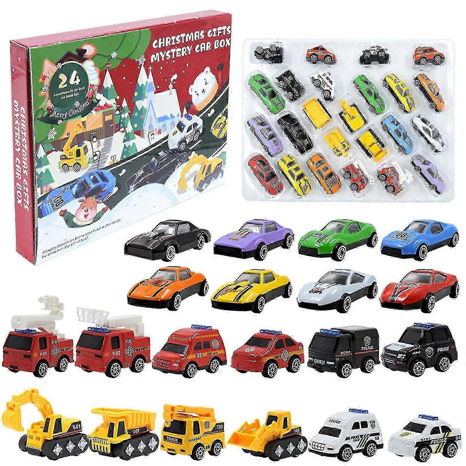 Christmas Advent Calendar With Different Vehicles Set Of 24 Kids Building Blocks Holiday Family Activit_ai - RIpj