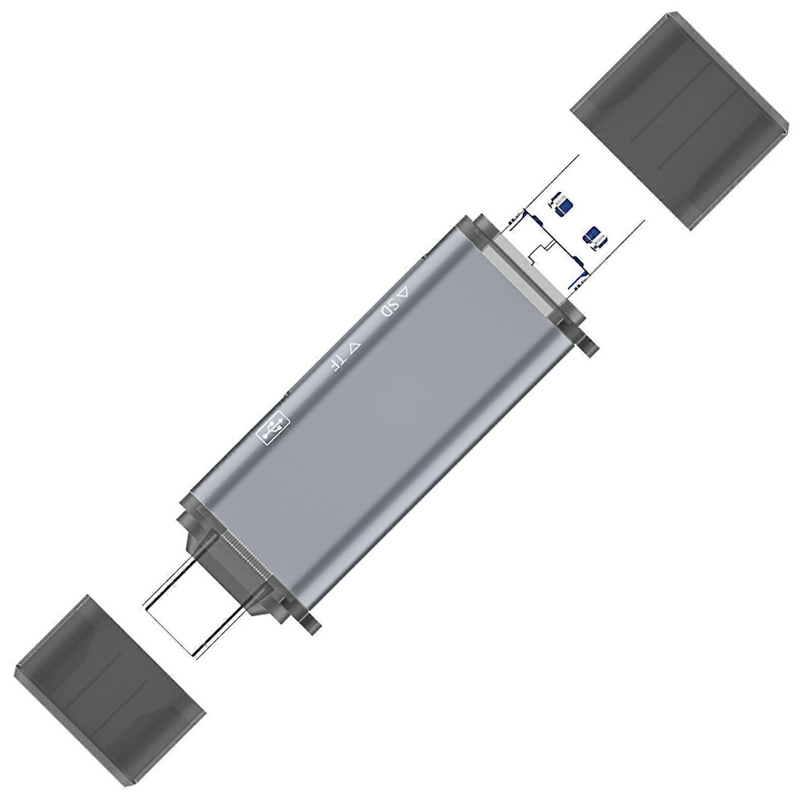 USB 3.0 Type C Card Reader Card Reader OTG Adapter for Smartphones Laptops Easy Data Transfer Multicolor