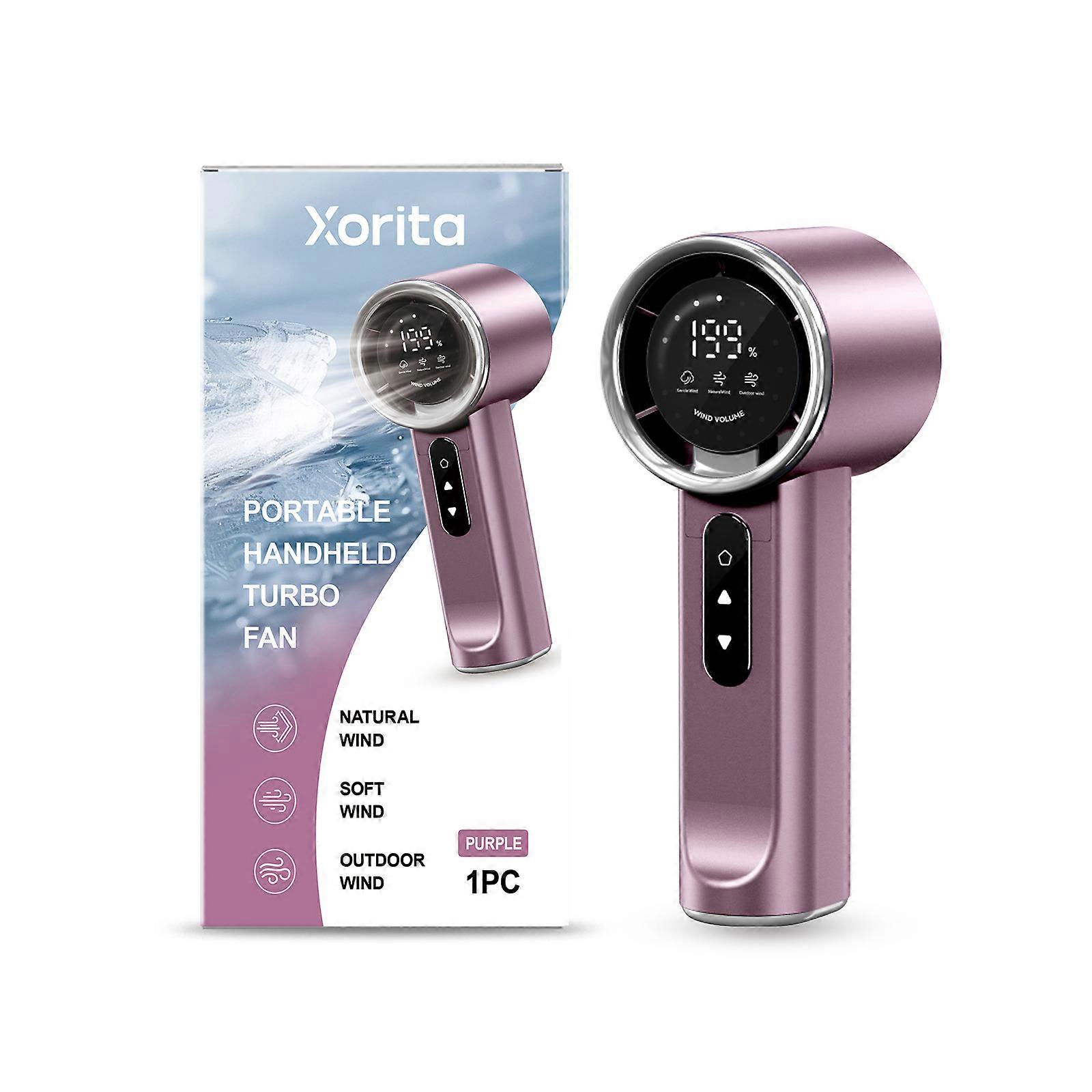 Purple High-Speed Handheld Fan Is Carefully Formulated With Abs