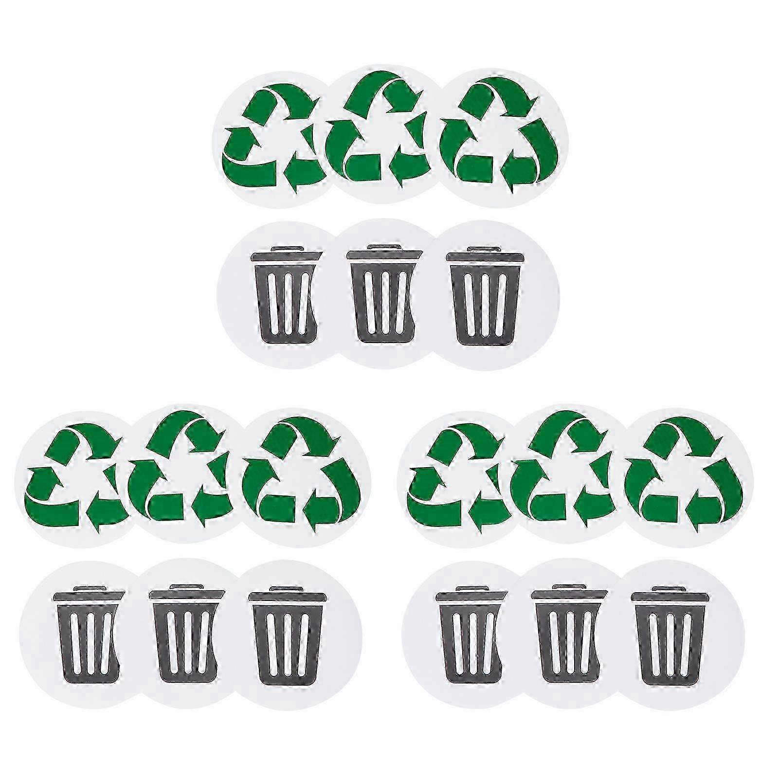 z Set of 18 Recyclable Trash Labels for Home/Outdoor Use