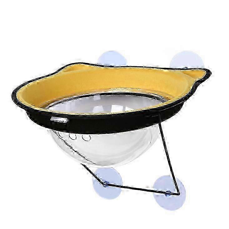 Space capsule cat litter, suction cup cat hammock, cat basking in the sun