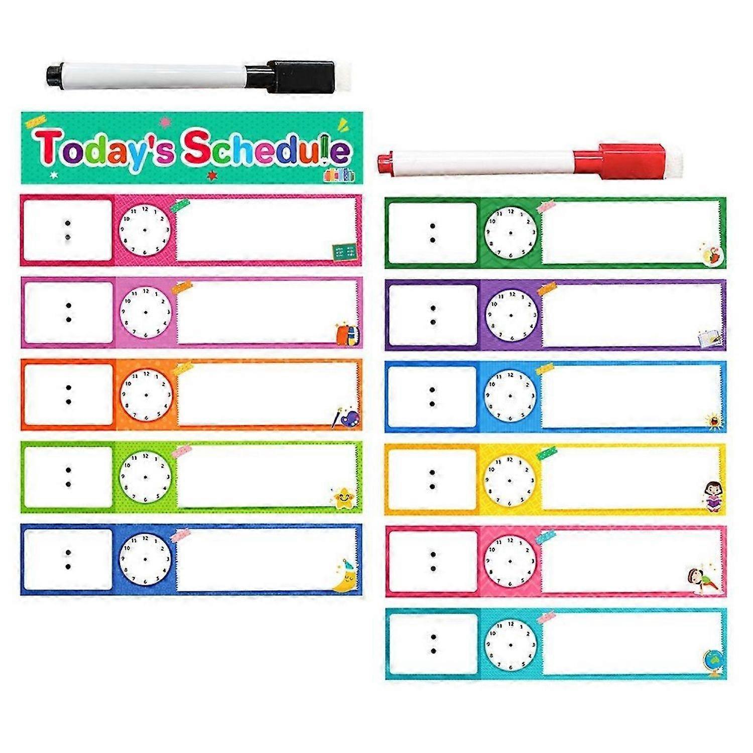 Routine Chart Kids Visual Schedule Chart Multi-Functional Design Kids Daily Planner 12Pcs -HK1106