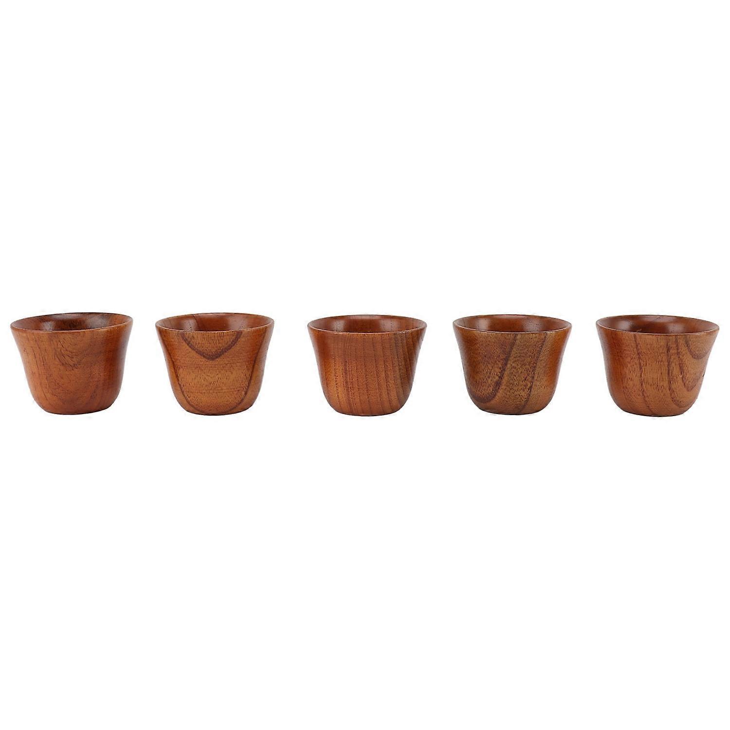 Wooden Tea Cups Handmade Multifunctional Safe Eco Friendly Solid Wood Teacups for Drinking Tea Coffe