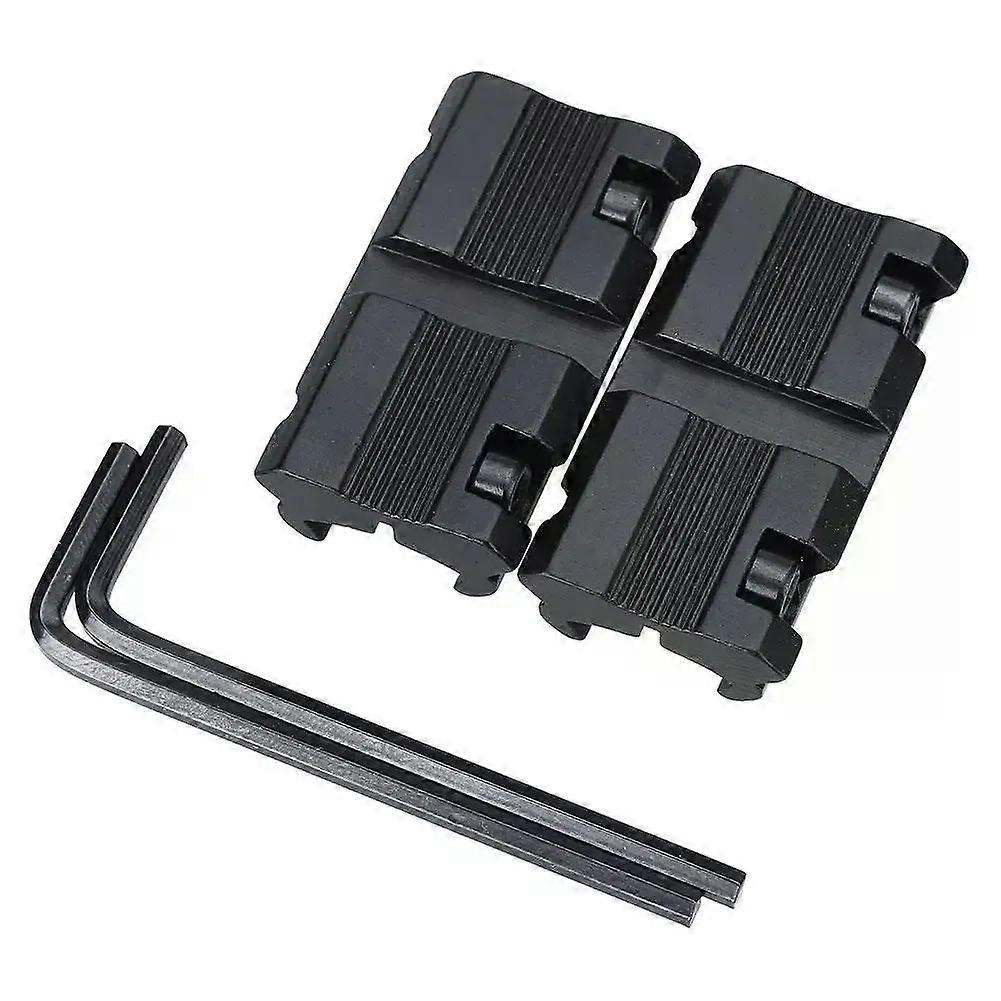 2pcs 3/8 11mm Dovetail to 7/8 20mm Flashlight Scope Mount Hunting Picatinny Weaver Rail Adapter