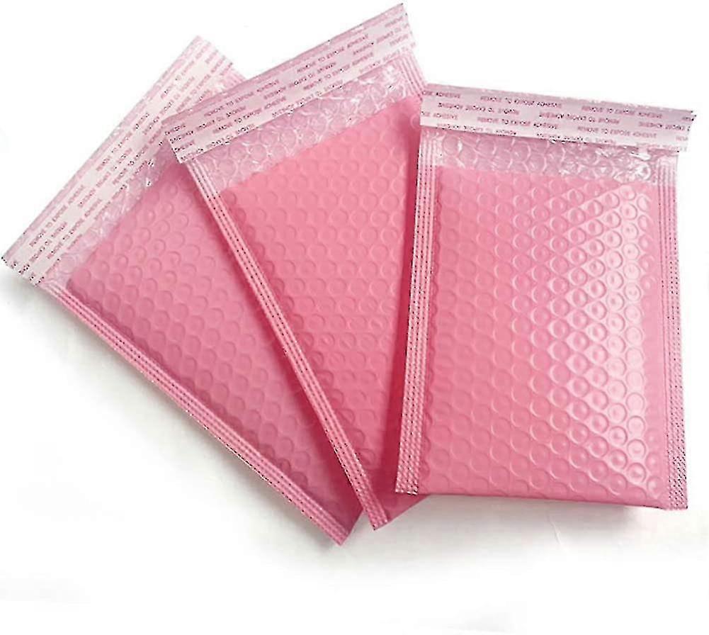 50st Rosa Bubble Mailers Bubble Wrap Påsar Självförsegling Bubble Pouch Väskor