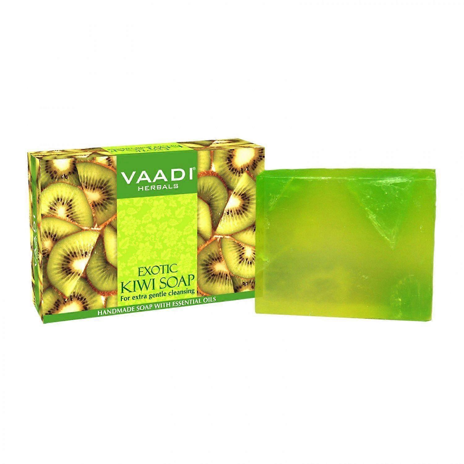 Soap for extra gentle cleansing with Kiwi (75 g), Exotic Kiwi Soap for Extra Gentle Cleansing Vaadi Herbals